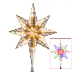 11" Bethlehem Star Tree Topper With Dual Color&reg; LED Bulbs