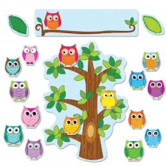Carson-Dellosa&trade; Colorful Owls Behavior Bulletin Board Set