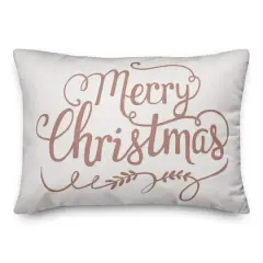 Pink Merry Christmas Throw Pillow