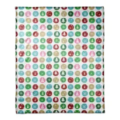Wintery Polka Dots Throw Blanket