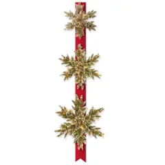 18", 22", & 26" Triple Snowflake Door D&eacute;cor Piece With Warm White Twinkle LED Lights