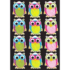Ashley Productions Die-Cut Magnets, Scribble Owls, 6 Pack