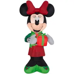 5ft. Airblown&reg; Inflatable Christmas Minnie with Present