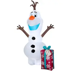 Airblown&reg; Inflatable Christmas Olaf with Present