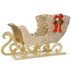 3ft. Crystal Splendor Sleigh with 70 White LED Lights