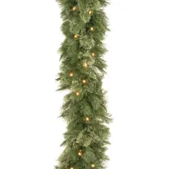 9' x 10" Pre-lit Wispy Willow Artificial Christmas Garland with 50 Clear Lights