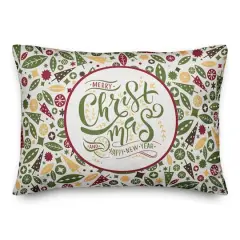 Designs Direct Merry Christmas and Happy New Year 14x20 Throw Pillow