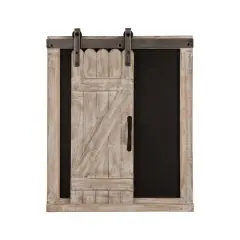 Glitzhome&reg; 19.75" Farmhouse Wooden Chalkboard Barn Door