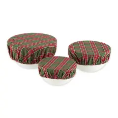 DII&reg; O Christmas Tree Plaid Dish Cover Set, 3ct.