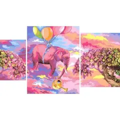 Crafting Spark Pink Elephant Painting by Numbers Kit