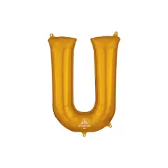 32" Gold Letter Foil Balloon U