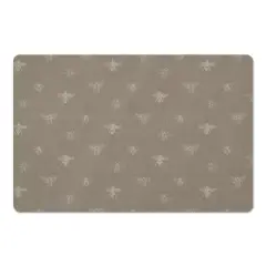 Delicate Bee Pattern Floor Mat Brown