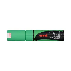 Uni Broad Chisel Tip Chalk Marker Fluorescent Green