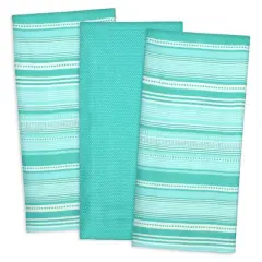 DII&reg; Aqua Urban Stripe Dishtowel Set