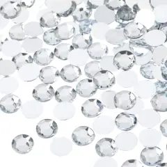 John Bead 8mm Acrylic Round Flat Back Rhinestones, 1,000ct. Crystal