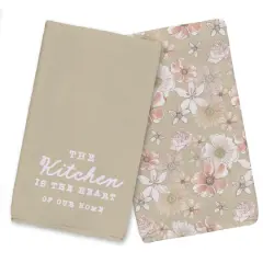 Heart of the Home Tea Towel Set Watercolor Florals