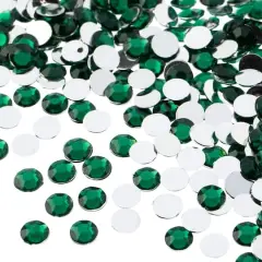 John Bead 6mm Acrylic Round Flat Back Rhinestones, 1,000ct. Green