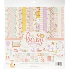 Echo Park&trade; Hello Baby Girl Collection Kit, 12" x 12"