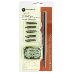 Manuscript Calligraphy Oblique Dip Pen & Nibs Set