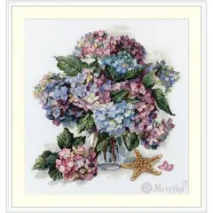 Merejka Hydrangea Counted Cross Stitch Kit