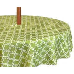 DII&reg; 60" Round Green Lattice Outdoor Tablecloth with Zipper