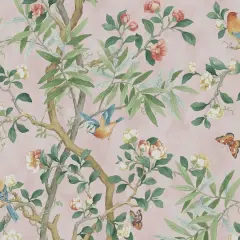 Surface Style Kimono Vine Peel & Stick Wallpaper Rose