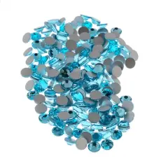 SS16 Glass Flatback Rhinestones by Bead Landing&trade; Aquamarine