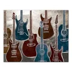 Guitar Party 20" x 16" Canvas Wall Art