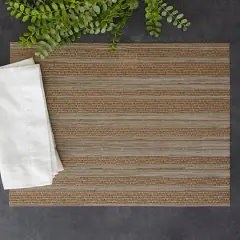 DII&reg; 17" Metallic Gold Basket Weave Placemats, 6ct.