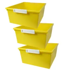Romanoff&reg; Tattle&reg; 12qt. Tray with Label Holder, 3ct. Yellow
