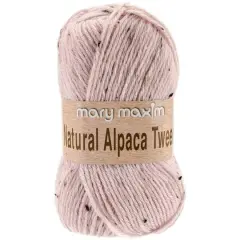 Mary Maxim Natural Alpaca Tweed Yarn Rose Quartz