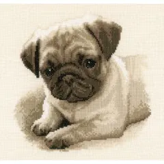 Vervaco Pug Dog on Aida Counted Cross Stitch Kit