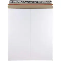 JAM Paper 12.75" x 15" White Flat Photo Mailer Peel & Seal Closure Envelopes, 6ct.