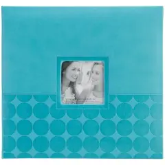 Pioneer&reg; Aqua Embossed Post Bound Frame Photo Album