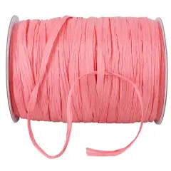 JAM Paper 1/4" Matte Raffia Ribbon, 100yd. Coral