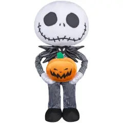 18" Stylized Jack Skellington Halloween Greeter with Jack-o'-Lantern