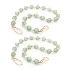 45" Green Glass & Wood Bead Garlands, 2ct.