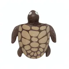 Hello Honey&reg; 8" Brown Stoneware Turtle Wall Planter