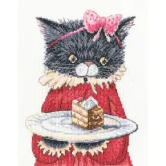 RTO There were cats. I bring happiness Counted Cross Stitch Kit