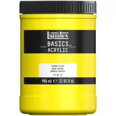 Liquitex&reg; BASICS&trade; Acrylic Paint Jar, 32oz.Primary Yellow