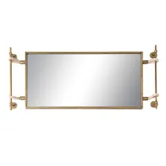 Hello Honey&reg; 18" Iron & Glass Reflective Wall Mirror