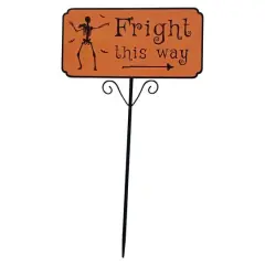 27.5" Fright This Way Outdoor Halloween Lawn Stake