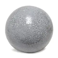 Simple Designs 7.7" Mosaic Stone Ball Table Lamp Gray