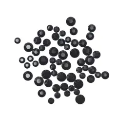 Round Flatback Austrian Crystals Mix by Bead Landing&trade;, 60ct. Jet