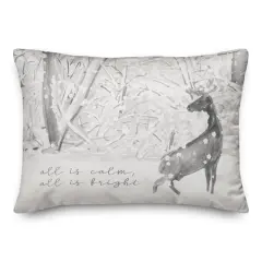 All is Calm All is Bright 20" x 14" Indoor/Outdoor Pillow