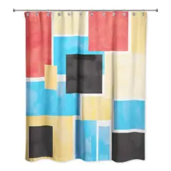 Colorful Primary Abstract I 71" x 74" Shower Curtain
