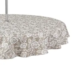 DII&reg; Stone Floral Print Outdoor Tablecloth with Zipper, 60 Round
