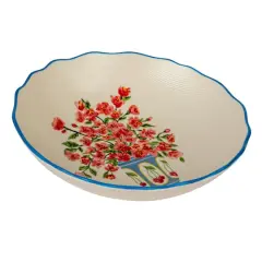 Hello Honey&reg; 11" Country Garden Stoneware Salad Bowl