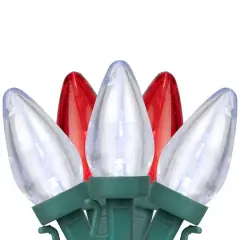 25ct. LED C7 Christmas String Lights Red/White