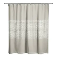 Gray Wicker Pattern 71" x 74" Shower Curtain